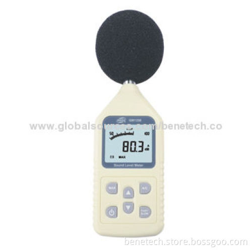 GM1358 Digital Sound-level Meter, 30-130dBa/35-130dBc, AC/DC Output/Easy Operating/High-accuracy/LCD